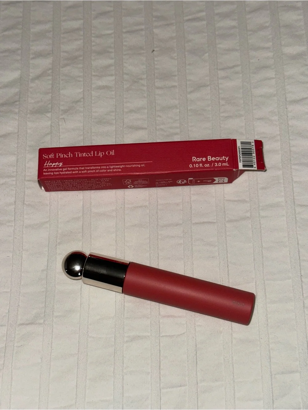Rare Beauty Soft Pinch Tinted Lip Oil in Happy (Cool Pink) NWT